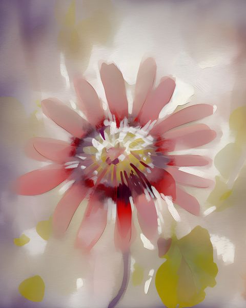  A Cone Flower: Elegance in Bloom - Art Print on Canvas. Artemyst