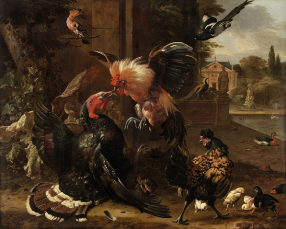  Duel in Plumage: 'Feathered Foes' - Art Print on Paper ARTEMYST