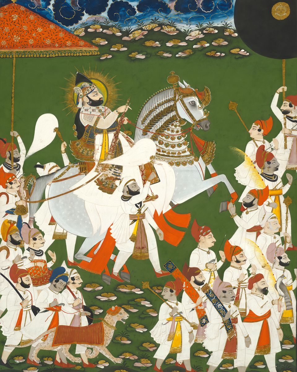  Pride of the Rajputs: 'Bhim Singh's Procession' - Art Print on Paper ARTEMYST
