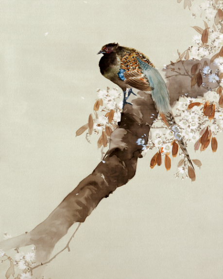  Graceful Harmony: 'Cherry Blossom Serenity' - Art Print on Paper ARTEMYST