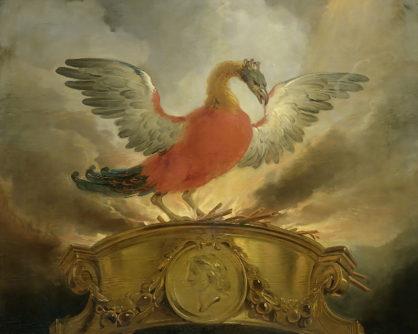  Mythical Rebirth: 'De vogel Phoenix' - Art Print on Paper ARTEMYST