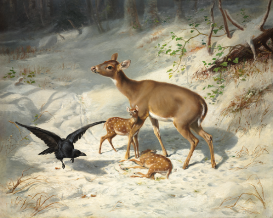  Wilderness Harmony: 'Family of Deer' Animal Art - Print on Fine Art Paper. ARTEMYST