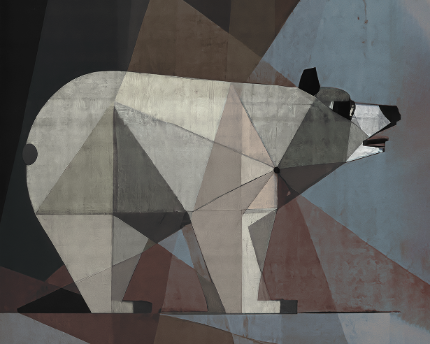  Wild Symmetry: 'Geometric Bear' Animal Art - Print on Fine Art Paper. ARTEMYST