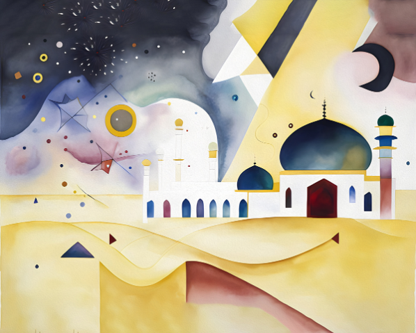 House of Prayer II: Abstract Arabian Mosque Art- Print on Fine art paper ARTEMYST