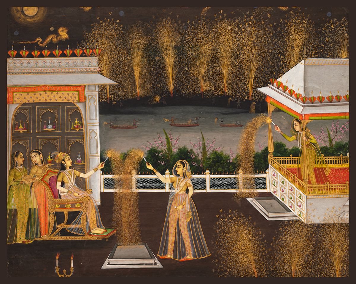  Illuminated Celebration: 'Jashn-E-Chiraghan' - Art Print on Paper ARTEMYST