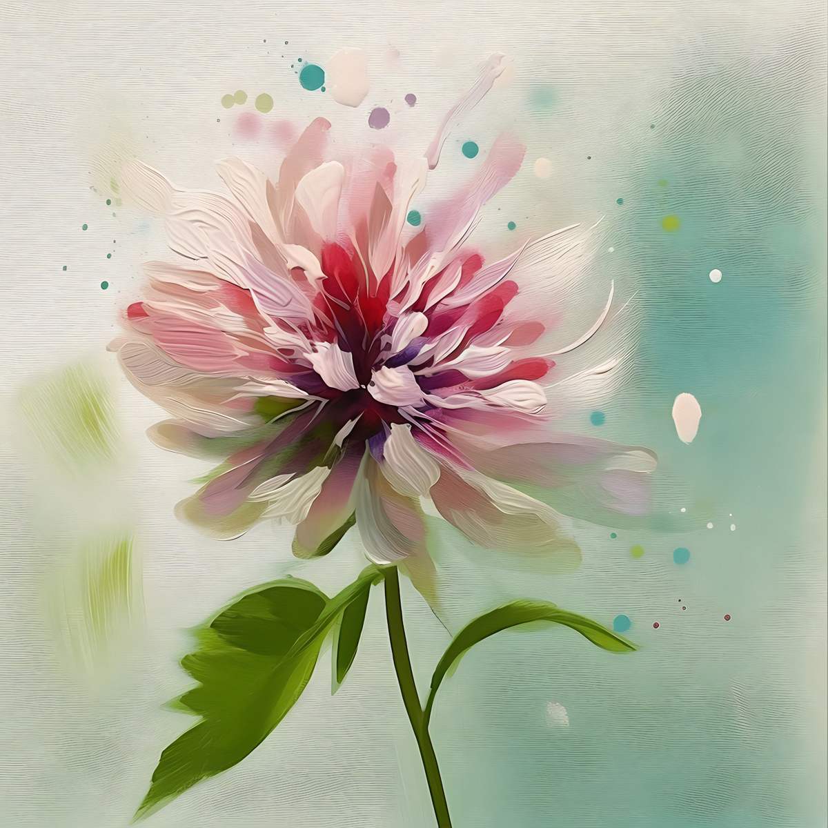  Nature's Palette: 'Pink Flower' Art Collection - Art Print on Canvas. Artemyst