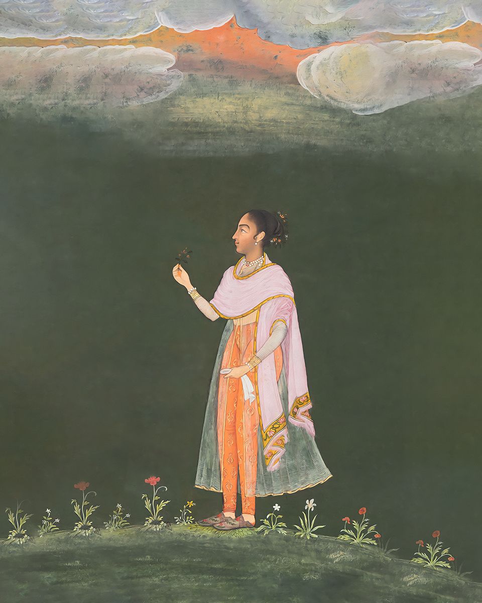  Grace and Strength: 'Rajput Lady' - Art Print on Paper ARTEMYST