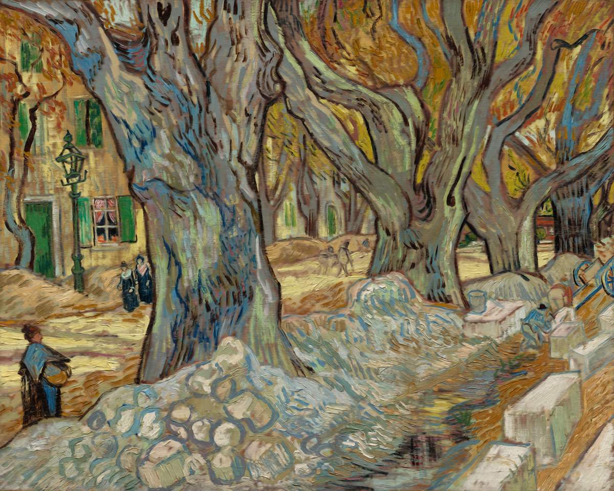 The Large Plane Trees: Van Gogh's Nature Symphony - Art Print on Paper. ARTEMYST