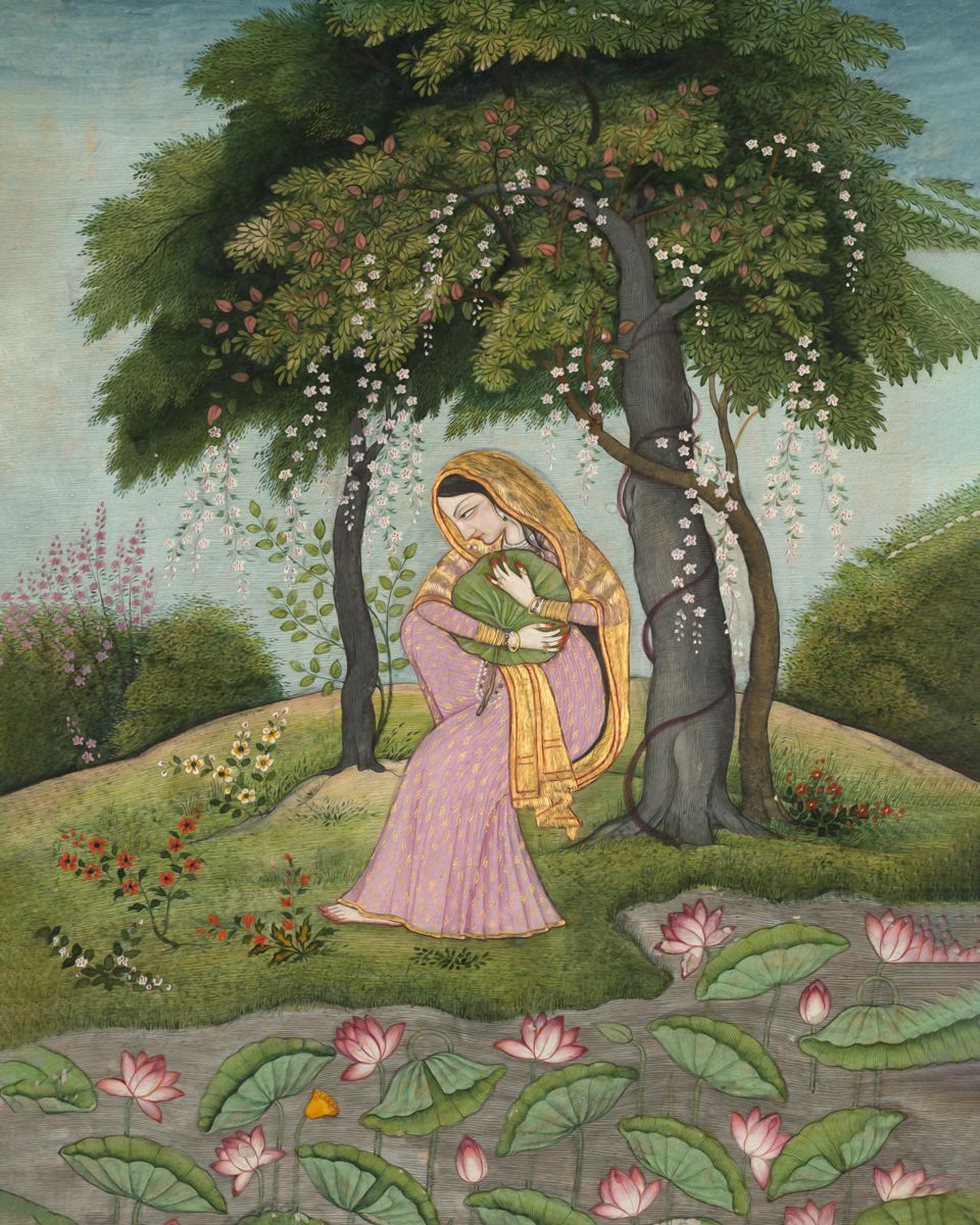  Serenade of Solitude: 'Virhini Nayika' - Art Print on Paper ARTEMYST