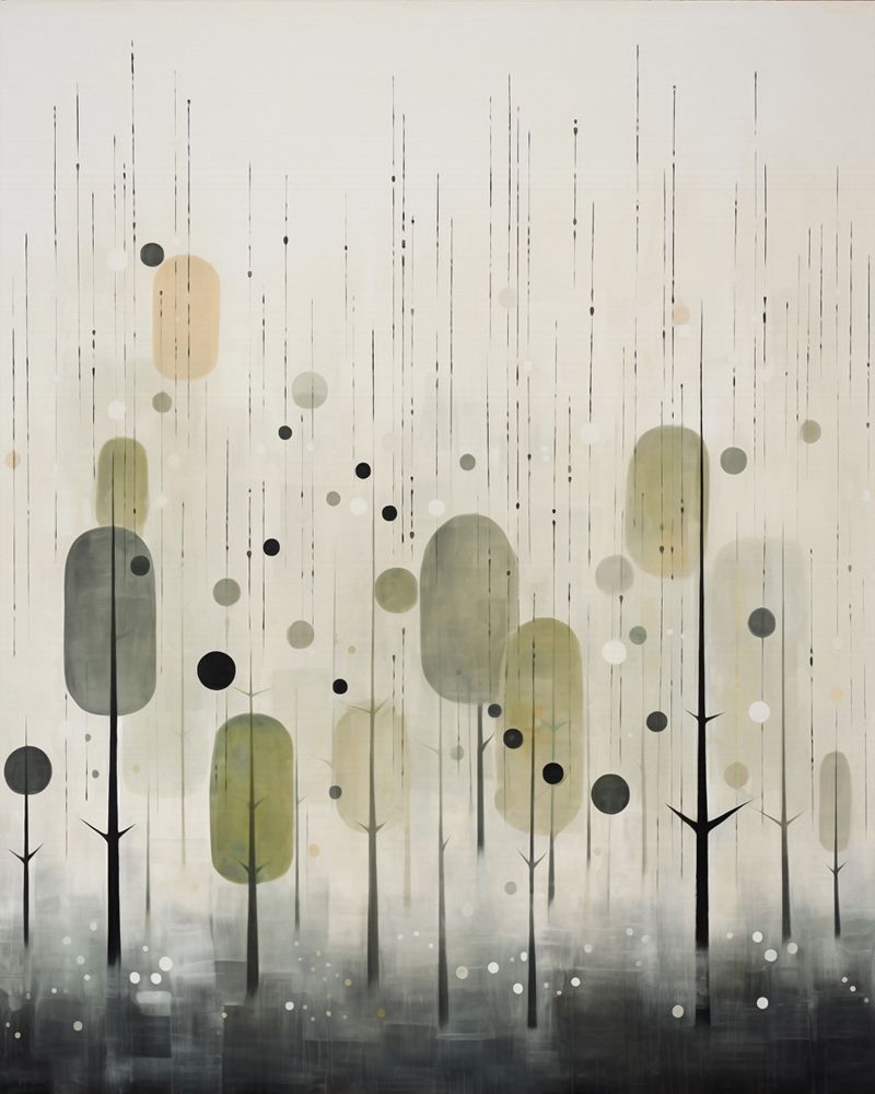 Mystical Aura: 'Foggy Forest' Landscape Collection - Art Print on Paper ARTEMYST