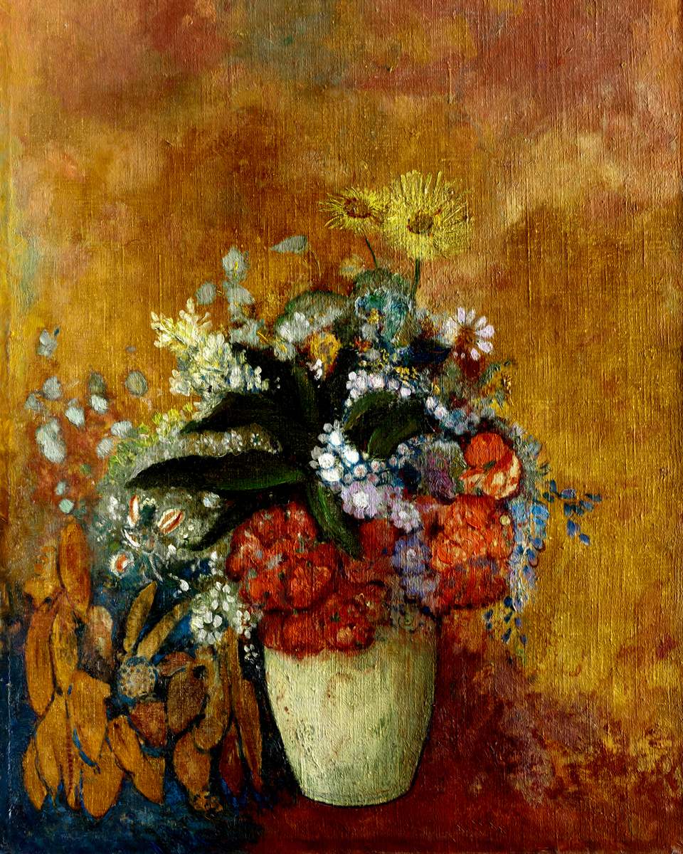  Dreamlike Blooms: 'Vase of Flowers' Collection- Art Print on Canvas. Artemyst